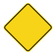 © alona_s - Blank Yellow Sign. Empty square warning symbol isolated on white background. Priority road icon. Traffic sign. Stock Vector Illustration