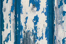 Blue, White Paint Texture Old Fence