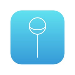 Poster - Round lollipop line icon.