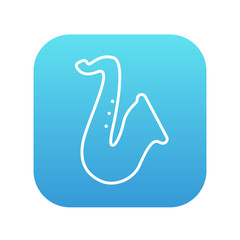 Poster - Saxophone line icon.