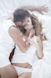 © Photographee.eu - Passionate foreplay in bed