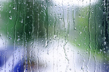 Glass Window With Rain Drop