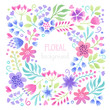 Vector Watercolor floral background.