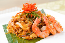 Stir Fried Penang Char Kway Teow With Big Prawn
