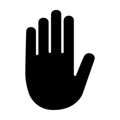 Wall Mural - stop sign hand / palm flat icon for apps and websites