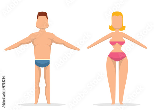 man hair bathing suit