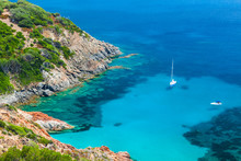 Coastal Summer Landscape Of South Corsica