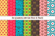 © ianakauri - Set of seamless patterns with hearts and bows