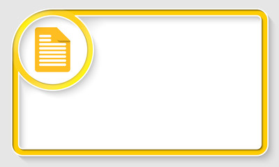 Poster - Yellow text frame and white circle box with document icon