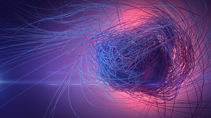 Fototapete - Unwinding abstract lines