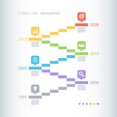 Poster - Timeline infographic design template.Vector illustration for workflow layout, diagram, number options, web design.