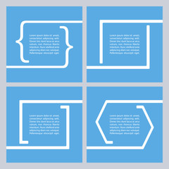 Poster - Set of quote text bubbles. Quote blank template. Quote bubble. Vector illustration.