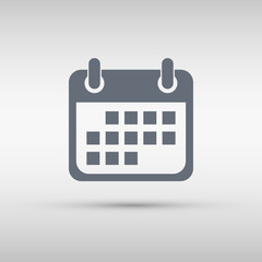 Poster - Calendar icon. Flat design vector illustration.