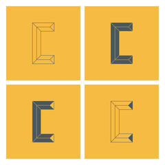 Aufkleber - Set of letter C logo icons. Logo design template. Vector illustration.