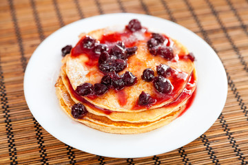 Sticker - Pancakes with blueberry jam