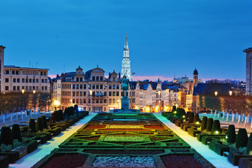 Cityscape of Brussels in a beautiful  day