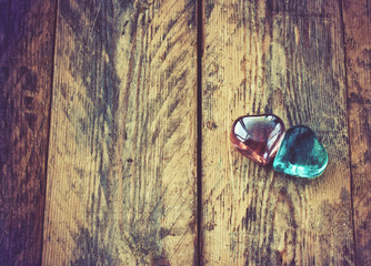 Sticker - valentines day background glass heart