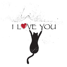 Cats In Love, S. Valentine's Day Card