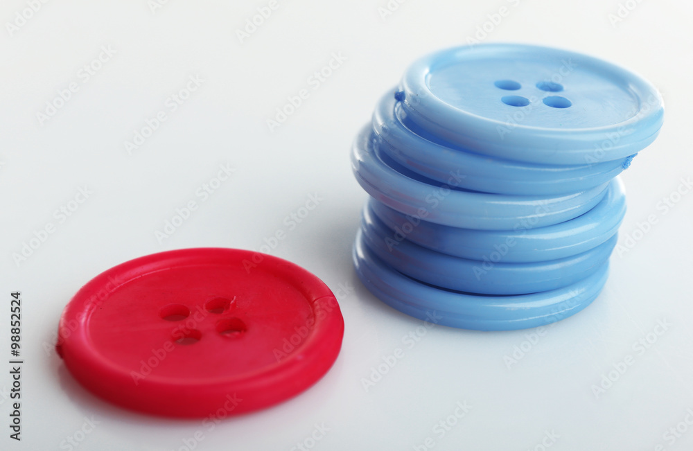 Colorful buttons, isolated on white