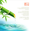 Bamboo Fountain. Vector illustration, eps10.