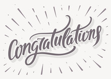 Congratulations Card. Hand Lettering