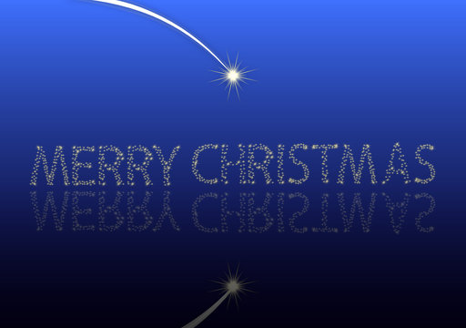 The inscription Merry Christmas stars