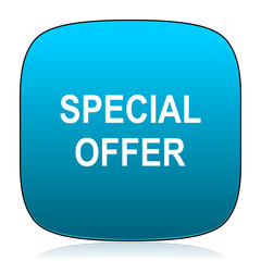 Aufkleber - special offer blue icon