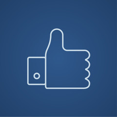 Thumb up line icon.