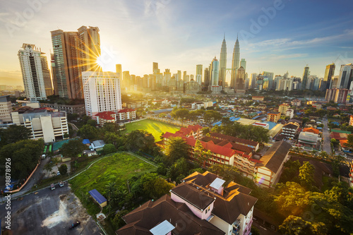 Kuala Lumpur, Malaysia - December 27, 2015. The KLCC Twin Towers Poster