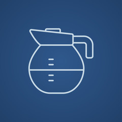 Sticker - Carafe line icon.