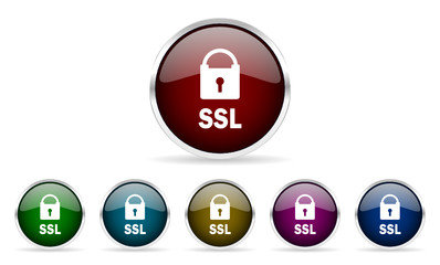 Fototapete - ssl vector icons set