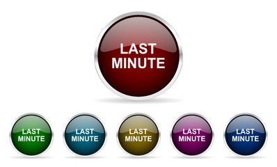 Poster - last minute vector icon set