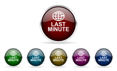 Poster - last minute vector icon set