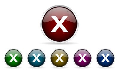 Aufkleber - cancel vector icon set