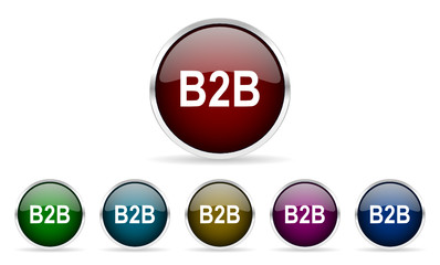 Poster - b2b vector icon set