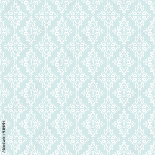 Naklejka - mata magnetyczna na lodówkę Seamless Pattern with damask elements