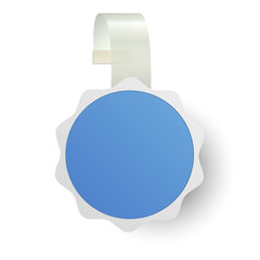 Vector wobbler with transparent strip isolated on a white backgr