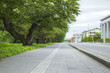 Bicycle lane and footpath in Japan