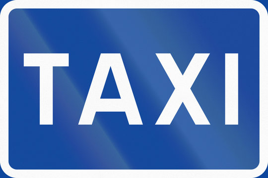 Road sign used in Sweden - Taxi rank