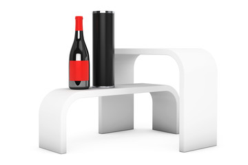 Poster - Promotion Stand Shelves with Wine Bottle