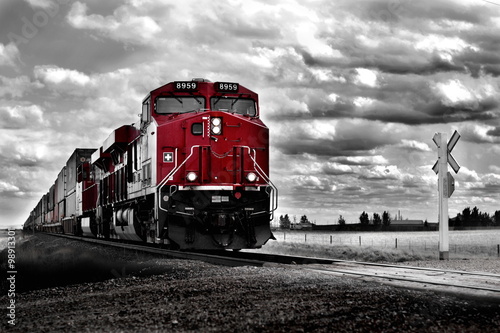 Zdjęcie XXL Kolor pociągu towarowego pop