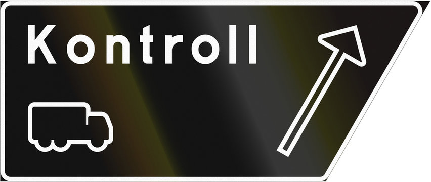 Road sign used in Sweden - Control