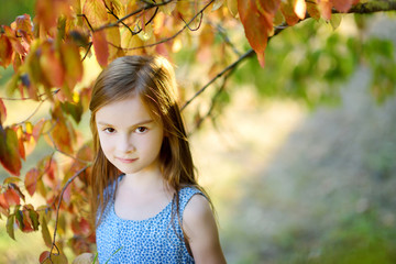portrait of adorable little girl outdoors