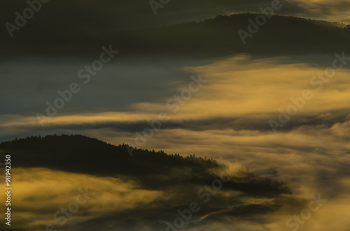 Jesienne mgły  Jaworzyna Krynicka