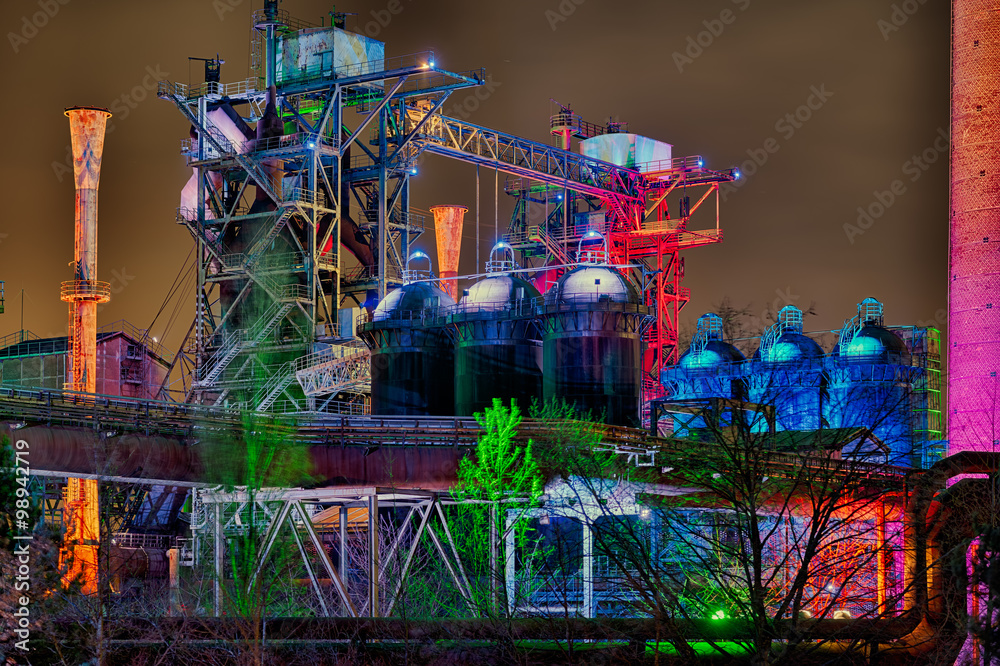 Landschaftspark Duisburg Nacht Foto Poster Wandbilder Bei Europosters