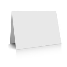 3d White Blank Paper Card