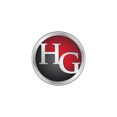 Wall Mural - HG initial circle logo red