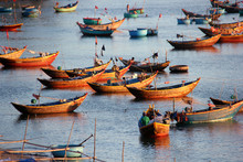 Fishing Boats In Mui Ne. Vietnam
