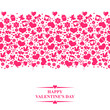 Valentines card with horizontal valentines ornament