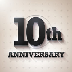 Wall Mural - 10th Anniversary 3D black